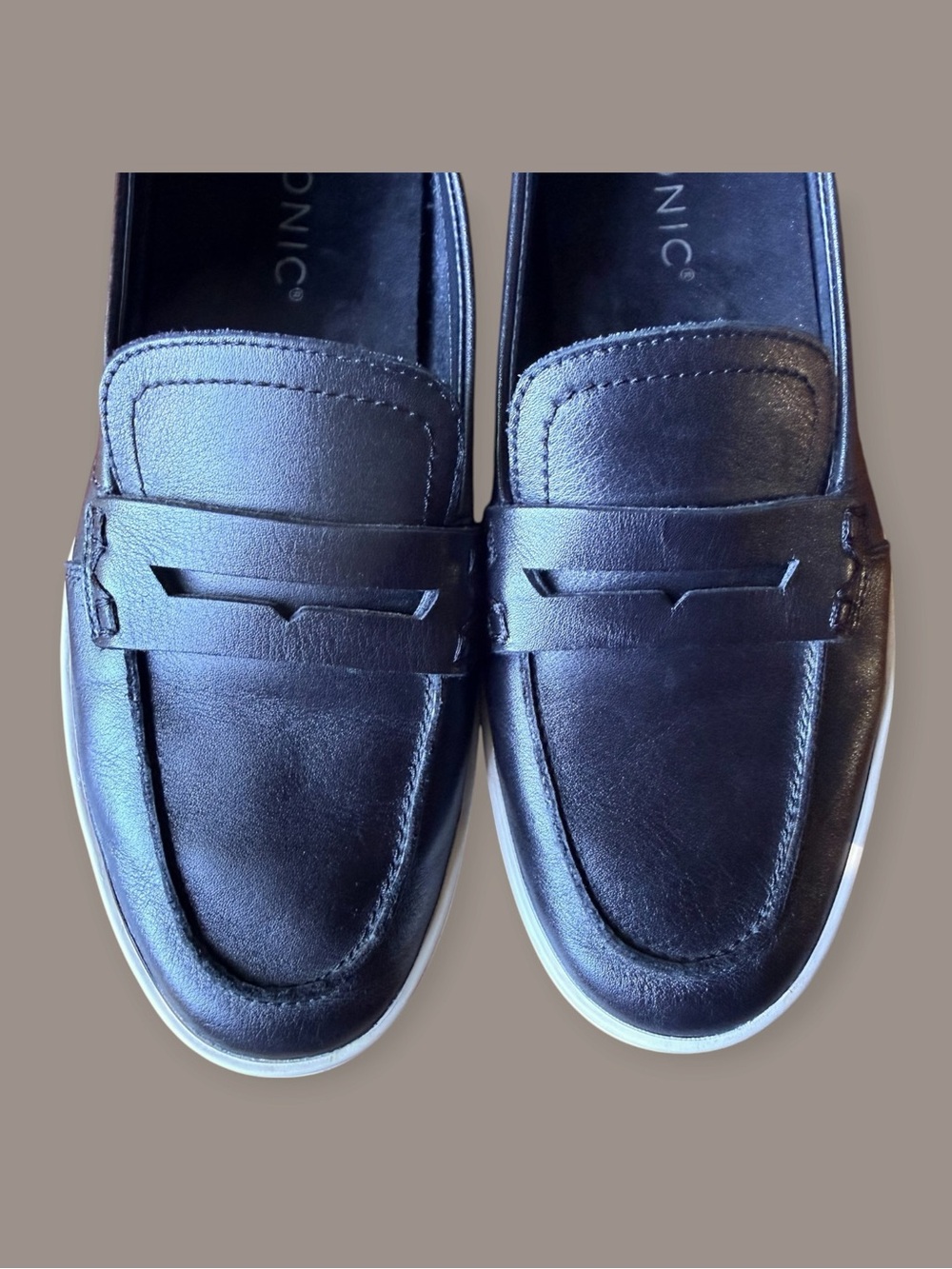Vionic Uptown Slip-On Lug Sole Loafers in Black Leather - Picture 3 of 9